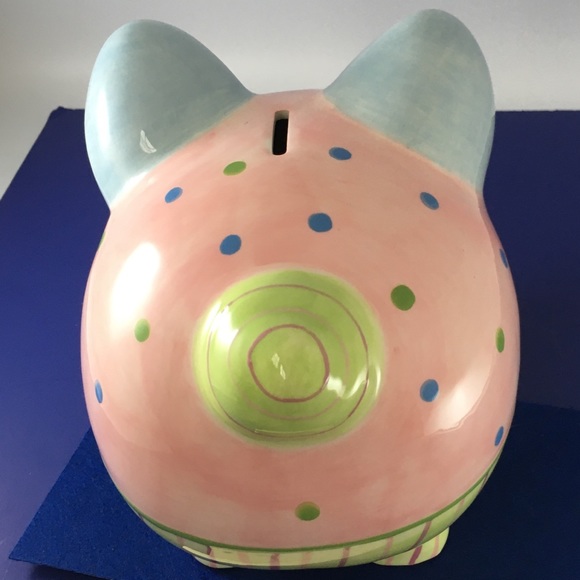 Hand Painted Piggy Bank - Picture 3 of 6